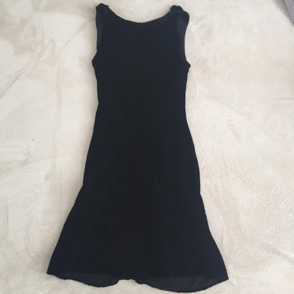 Max Studio Black Reptile Burnout Velvet Dress XS